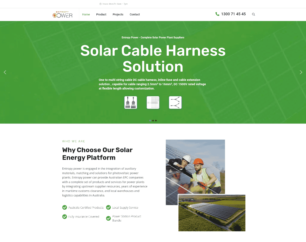 Entropy Power Solar website